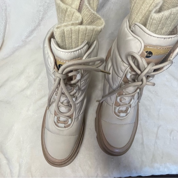 Sam Edelman Tabitha Puffer Lace Up Boot Moonbeam 8.5 - Picture 7 of 11